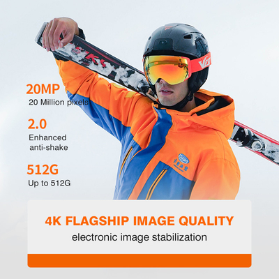 4K 高画質 スキーヘルメットカメラ 震え防止 ブルートゥースノイズ削減コール