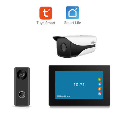 166° 視角 全黒/銀色 WIFI ビデオ ドアベル 8ヶ月 H.264 コーデッド形式でスタンド