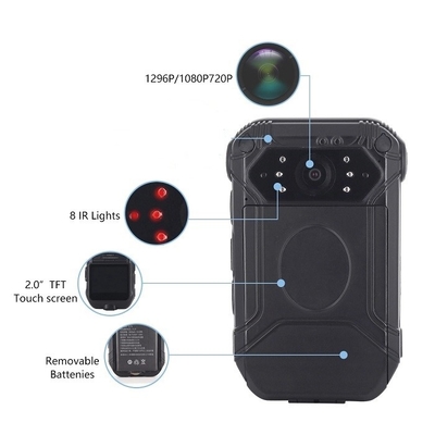 4G警察ウェアラブルHDボディカメラ 警備員 個人DVRカメラ