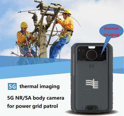 交換可能な3800mAh バッテリー 5Gボディカメラ 13MP 後部カメラとLED投光灯