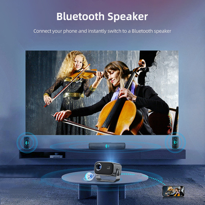 BT5.0 複数の角度調整キーストーン修正とLED光源ディスプレイチップ付きのBluetoothミニポータブルプロジェクター