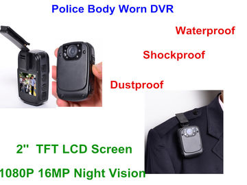 承認される1080P警察のDvrのレコーダーFCCボディすり切れたビデオ・カメラ32G TFカード