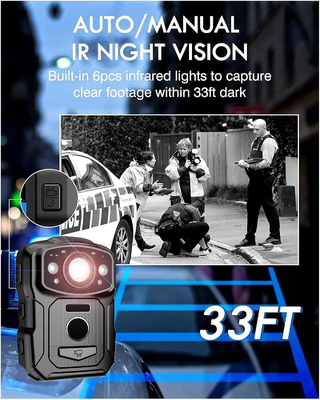 4K 解像度 IP68 Wifi ボディウェアレスのカメラ H.264/H.265 NFC と Android 10 システムによるビデオエンコーディング