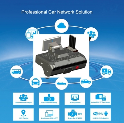 4Gダッシュボード デュアルカメラ AI ADAS DMS H.264/H.265 ビデオ圧縮付きドライバー顔認識