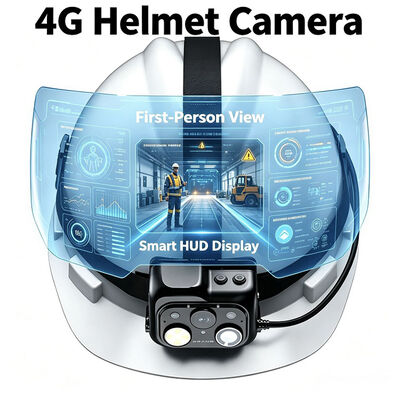 4G WiFi Onvif Rtsp ライブビデオ ヘルメットカメラ LEDランプ (VMS付き)