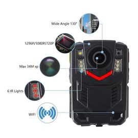 GPSのビデオ・カメラの携帯用警察のすり切れたカメラ サポートWIFI GPS 128G貯蔵