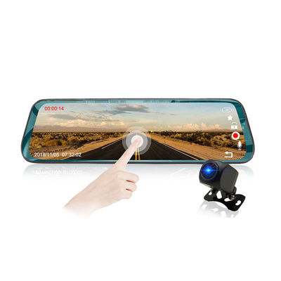 背面図ミラー車のダッシュのカメラ1080Pを流す10インチの接触