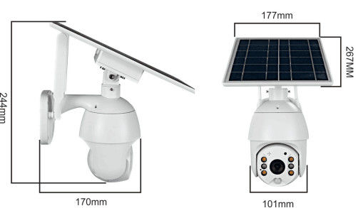 太陽カメラ4G電池の保安用カメラ1080Pは雲の貯蔵を支える