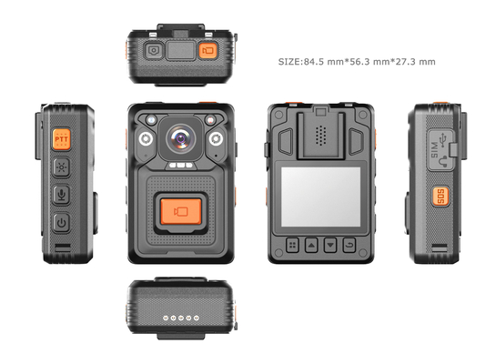 耐震性EIS WCDMAの警察の身につけられるカメラの反振動3200mAH 1.8m