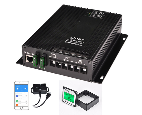 12V 24V 30A RVsのキャラバンのボートのための二重電池MPPT太陽充満コントローラー
