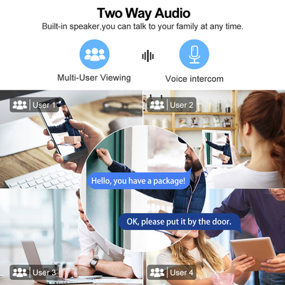 1080P WIFIのチャイムが付いている無線ビデオ ドアベルのカメラのビデオ通話装置