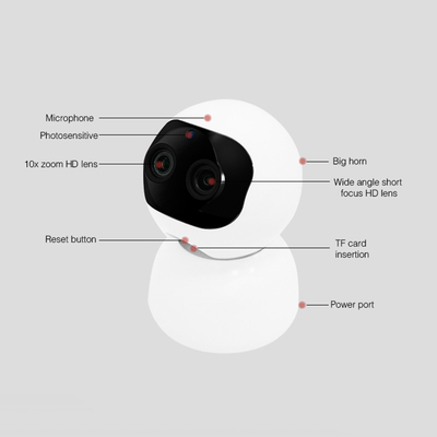 双眼PTZの監視カメラの対面声の通話装置1080P PTZ WIFI IPのカメラ