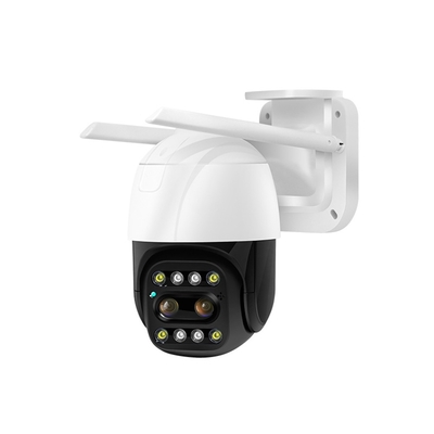 ワイヤーで縛られたWIFI二重レンズの保安用カメラ1080P 2.0MP HD AIの認識の夜間視界