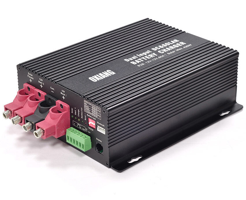 2026 新しい 24V-24V B2B 50A MPPT 30A デュアル入力 DC およびソーラー バッテリー充電器